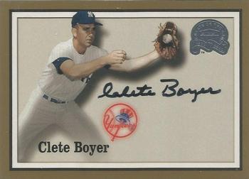2000 Fleer Greats of the Game - Autographs #NNO Clete Boyer Front