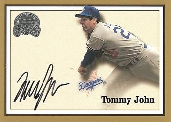 2000 Fleer Greats of the Game - Autographs #NNO Tommy John Front