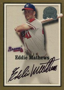 2000 Fleer Greats of the Game - Autographs #NNO Eddie Mathews Front
