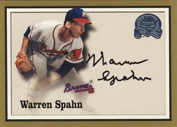 2000 Fleer Greats of the Game - Autographs #NNO Warren Spahn Front