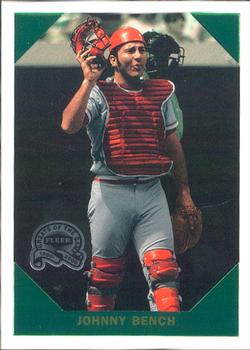 2000 Fleer Greats of the Game - Retrospection #15 Johnny Bench Front
