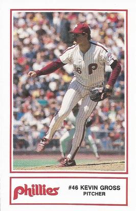 1986 Philadelphia Phillies Fire Safety #8 Kevin Gross Front