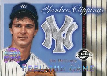 2000 Fleer Greats of the Game - Feel the Game Yankees Clippings #NNO Don Mattingly Front