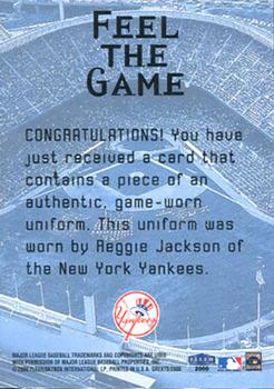 2000 Fleer Greats of the Game - Feel the Game Yankees Clippings #NNO Reggie Jackson Back