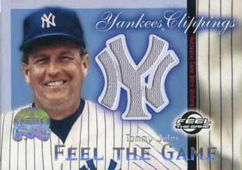 2000 Fleer Greats of the Game - Feel the Game Yankees Clippings #NNO Tommy John Front