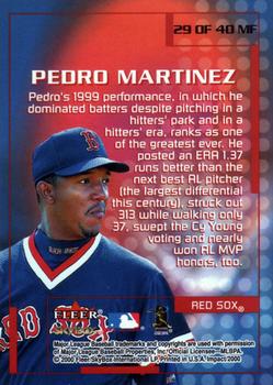 2000 Fleer Impact - Mighty Fine in '99 #29MF Pedro Martinez Back