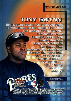 2000 Fleer Impact - Mighty Fine in '99 #35MF Tony Gwynn Back