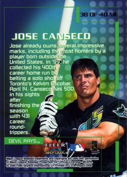 2000 Fleer Impact - Mighty Fine in '99 #38MF Jose Canseco Back