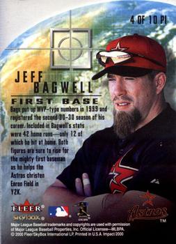 2000 Fleer Impact - Point of Impact #4PI Jeff Bagwell  Back