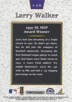 1998 Pinnacle Mint Collection - Gems #2 Larry Walker Back
