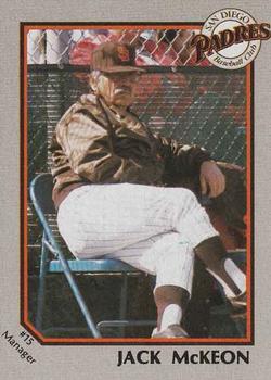 1990 Coca-Cola San Diego Padres #NNO Jack McKeon Front