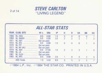 1987 Star Steve Carlton #2 Steve Carlton Back