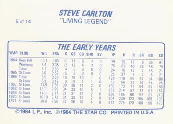 1987 Star Steve Carlton #5 Steve Carlton Back