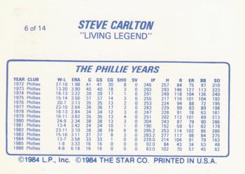 1987 Star Steve Carlton #6 Steve Carlton Back