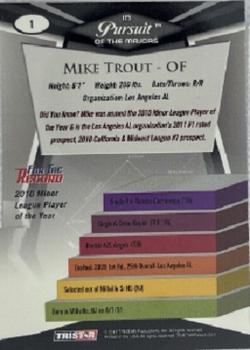 2011 TriStar Pursuit #1 Mike Trout Back