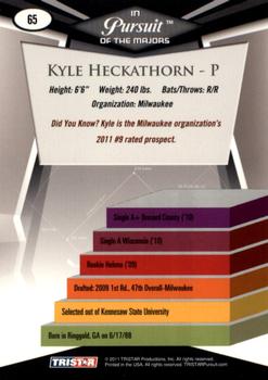2011 TriStar Pursuit #65 Kyle Heckathorn Back