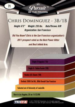 2011 TriStar Pursuit #71 Chris Dominguez Back