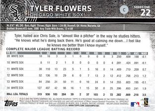 2015 Topps Mini #22 Tyler Flowers Back