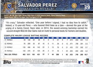 2015 Topps Mini #39 Salvador Perez Back