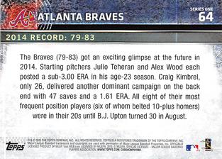 2015 Topps Mini #64 Atlanta Braves Back
