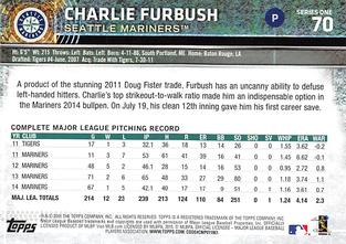 2015 Topps Mini #70 Charlie Furbush Back