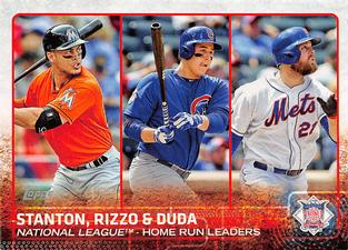 2015 Topps Mini #313 National League Home Run Leaders Front