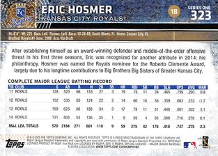 2015 Topps Mini #323 Eric Hosmer Back