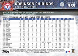 2015 Topps Mini #359 Robinson Chirinos Back