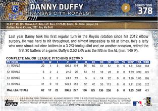 2015 Topps Mini #378 Danny Duffy Back