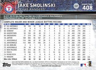 2015 Topps Mini #408 Jake Smolinski Back