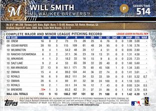 2015 Topps Mini #514 Will Smith Back