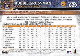 2015 Topps Mini #629 Robbie Grossman Back