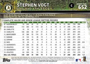 2015 Topps Mini #652 Stephen Vogt Back