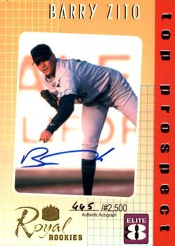 2000 Royal Rookies - Elite Eight Autographs #3 Barry Zito Front