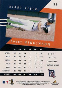 1998 Pinnacle Performers #92 Bobby Higginson Back