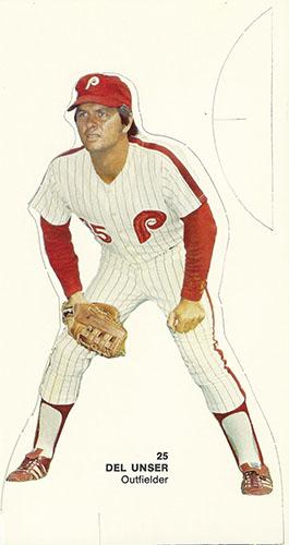 1974 Johnny Pro Philadelphia Phillies Stand-Ups #NNO Del Unser Front