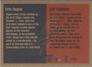 2000 Fleer Tradition Glossy #230 Eric Gagne / Jeff Williams Back
