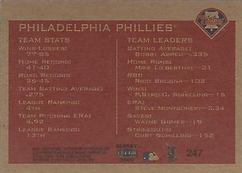 2000 Fleer Tradition Glossy #247 Philadelphia Phillies Back