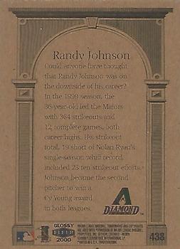 2000 Fleer Tradition Glossy #438 Randy Johnson Back