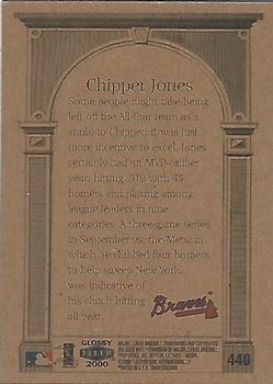 2000 Fleer Tradition Glossy #440 Chipper Jones Back