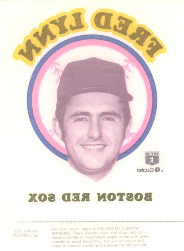 1976 Mr. Softee Iron-Ons #NNO Fred Lynn Front