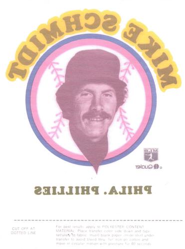 1976 Mr. Softee Iron-Ons #NNO Mike Schmidt Front