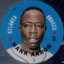 1967 Topps Discs #NNO Hank Aaron Front