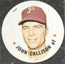 1967 Topps Discs #NNO Johnny Callison Front