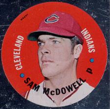 1967 Topps Discs #NNO Sam McDowell Front