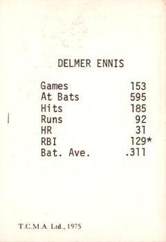 1975 TCMA 1950 Philadelphia Phillies/Whiz Kids #9 Del Ennis Back