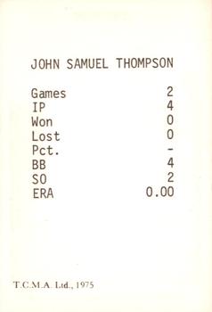 1975 TCMA 1950 Philadelphia Phillies/Whiz Kids #29 Jocko Thompson Back