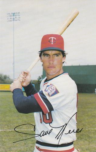 1984 Minnesota Twins Postcards #NNO Dave Meier Front