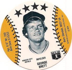 1982 On Deck Cookies Discs #NNO George Brett Front