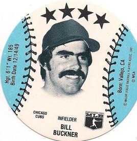 1982 On Deck Cookies Discs #NNO Bill Buckner Front